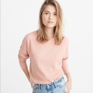 Abercrombie long sleeve cut off waffle tee